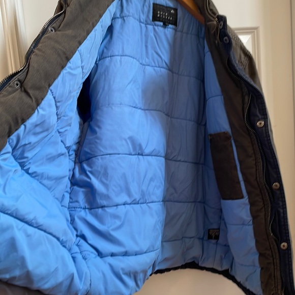 Quicksilver, brown and navy cotton puffer jacket - Picture 2 of 6